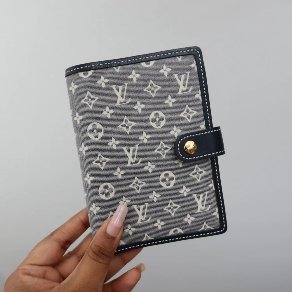 Louis Vuitton Mini Lin Navy Agenda PM EXCELLENT